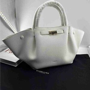 DeMellier The New York Midi Grained Leather White Bag